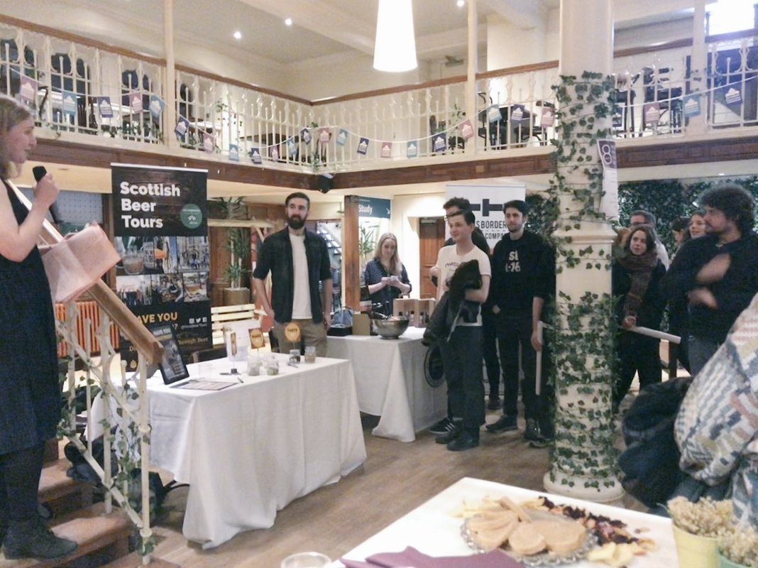 ScotBeer Tours speaking at brewery fair
